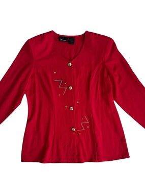 Vintage Anthony Mark Hankins Blouse Red Size 12